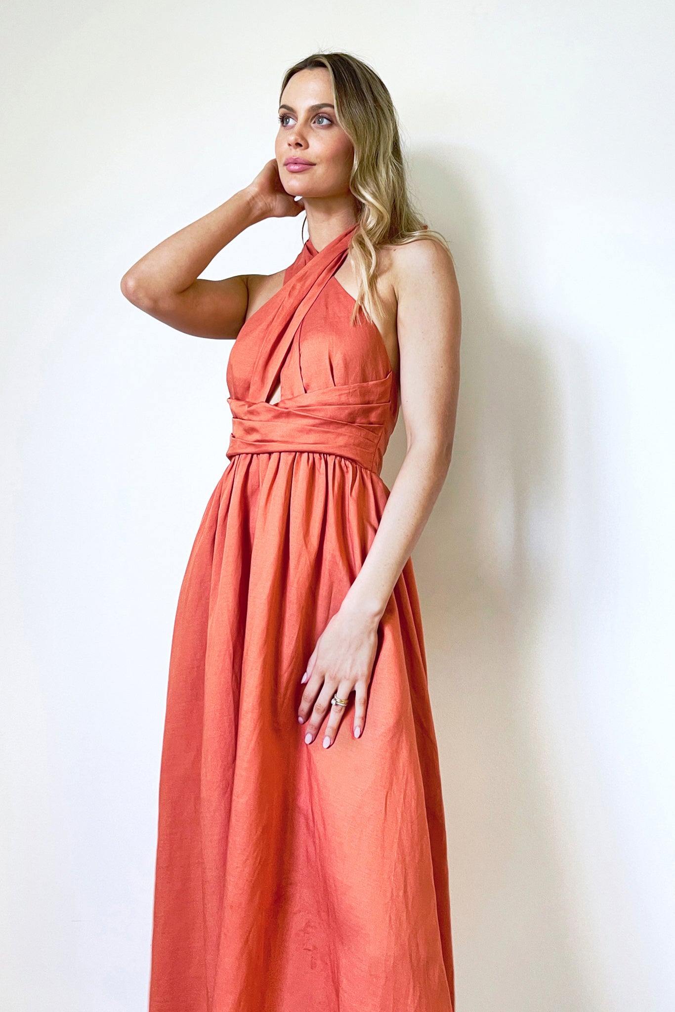 Rosette Maxi Dress