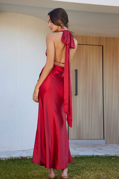 Scarlet backless Maxi Dress