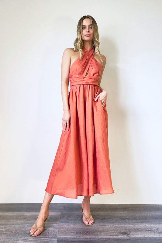 Rosette Maxi Dress