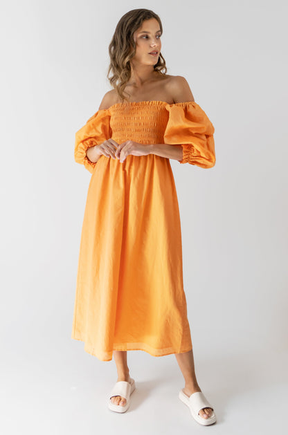 Mia Long Sleeves Midi Dress